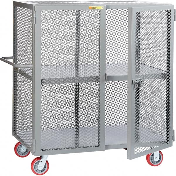 Little Giant - Lockers Type: Heavy Duty Mesh Security Cabinet Number of Tiers: 2 - Exact Tool & Supply