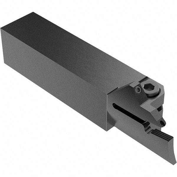 Seco - CFI, External, Left Hand, 16.5mm Max Depth of Cut, 90 to 130mm Groove Width, Indexable Grooving Tool Holder - LC.. 1605.. Insert Compatibility, 25mm Shank Height, 25mm Shank Width, 124.5mm OAL, Through Coolant - Exact Tool & Supply