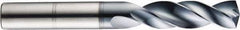 SGS - 10.3mm 145° Spiral Flute Solid Carbide Screw Machine Drill Bit - AlTiN Finish, Right Hand Cut, 55mm Flute Length, 102mm OAL, Standard Point, Straight Shank - Exact Tool & Supply