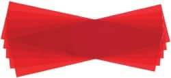 Made in USA - 5 Piece, 5" Wide x 20" Long Plastic Shim Stock Sheet - Red, ±10% Tolerance - Exact Tool & Supply