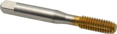 Balax - 5/16-18 UNC H6 Thread Limit Bottoming Thread Forming Tap - High Speed Steel, TiN Finish, 2-23/32" OAL, 1-1/8" Thread Length, Right Hand Thread, Series BXB - Exact Tool & Supply