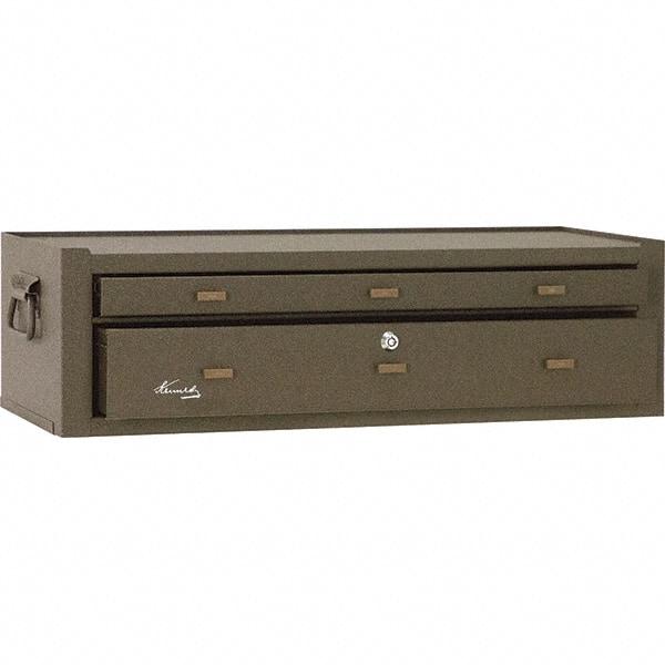 Kennedy - 2 Drawer Brown Drawer Chest Base - 28-1/8" Wide x 7-7/8" High x 9-5/8" Deep, Use with Chests 526, 52611 - Exact Tool & Supply