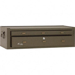 Kennedy - 2 Drawer Brown Drawer Chest Base - 28-1/8" Wide x 7-7/8" High x 9-5/8" Deep, Use with Chests 526, 52611 - Exact Tool & Supply