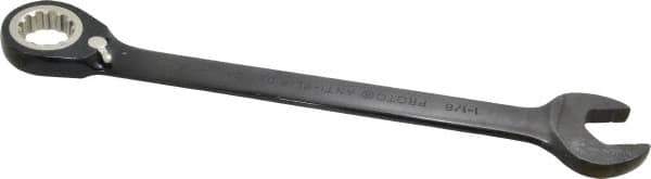 Proto - 1-1/8" 12 Point Combination Wrench - 15° Head Angle, 15-7/8" OAL, Steel, Black Chrome Finish - Exact Tool & Supply