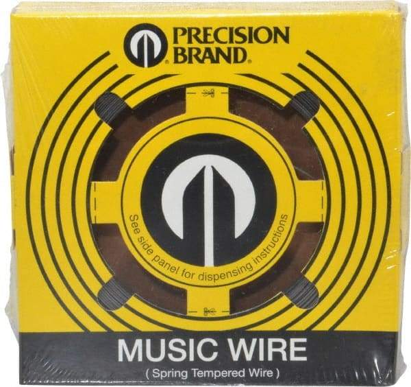 Value Collection - 13 Gage, 0.031 Inch Diameter x 391 Ft. Long, High Carbon Steel, Tempered Music Wire Coil - ASTM A228, 1 Lb. Shipping Weight - Exact Tool & Supply