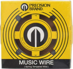 Value Collection - 14 Gage, 0.033 Inch Diameter x 344 Ft. Long, High Carbon Steel, Tempered Music Wire Coil - ASTM A228, 1 Lb. Shipping Weight - Exact Tool & Supply