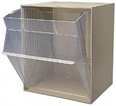 Quantum Storage - 11-13/16" Wide x 13-7/8" High x 11-7/8" Deep, Small Parts Tip Out Stacking Bin Organizer - Polystyrene Frame, 1 Compartments, 11-1/16" Wide x 13-5/8" High x 8-7/8" Deep Bin - Exact Tool & Supply