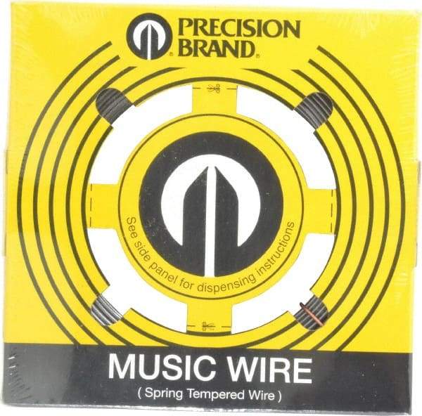 Value Collection - 26 Gage, 0.063 Inch Diameter x 95 Ft. Long, High Carbon Steel, Tempered Music Wire Coil - ASTM A228, 1 Lb. Shipping Weight - Exact Tool & Supply