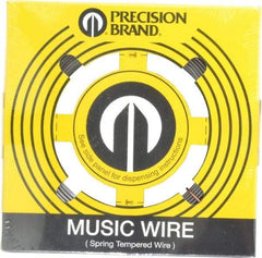Value Collection - 26 Gage, 0.063 Inch Diameter x 95 Ft. Long, High Carbon Steel, Tempered Music Wire Coil - ASTM A228, 1 Lb. Shipping Weight - Exact Tool & Supply