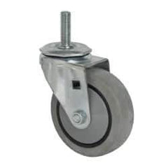 Albion - 4" Diam x 1-1/4" Wide x 5-13/32" OAH Stem Mount Swivel Caster - TPR, 200 Lb Capacity, Ball Bearing, 1/2-13 x 1-1/2" Threaded Stem - Exact Tool & Supply