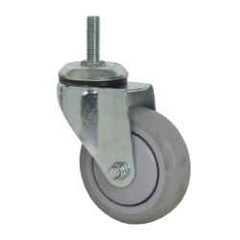 Value Collection - 4" Diam x 1-1/4" Wide x 5-13/32" OAH Stem Mount Swivel Caster - Polyurethane, 250 Lb Capacity, Ball Bearing, 1/2-13 x 1-1/2" Threaded Stem - Exact Tool & Supply