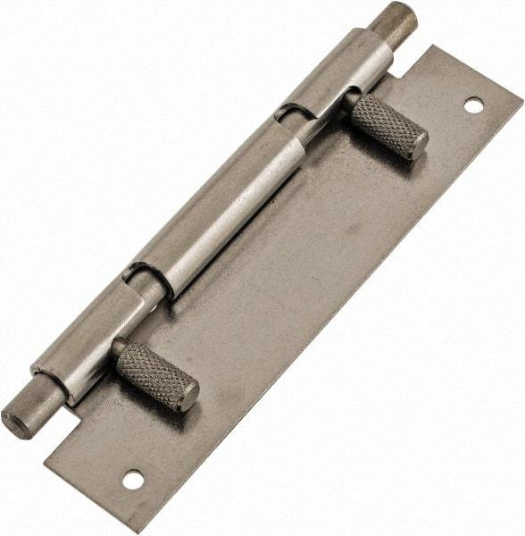 Made in USA - 4" Long x 1" Wide x 0.05" Thick, Keeper Hinge - Stainless Steel - Exact Tool & Supply