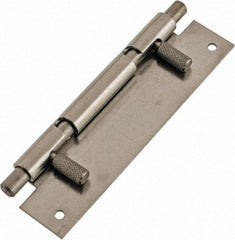 Made in USA - 4" Long x 1" Wide x 0.05" Thick, Keeper Hinge - Stainless Steel - Exact Tool & Supply