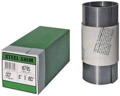 Made in USA - 10 Ft. Long x 12 Inch Wide x 0.018 Inch Thick, Roll Shim Stock - Steel - Exact Tool & Supply