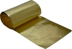 Made in USA - 100 Inch Long x 6 Inch Wide x 0.001 Inch Thick, Roll Shim Stock - Brass - Exact Tool & Supply