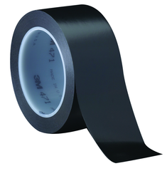 List 471 4" x 36 yds Vinyl Tape - Black - Exact Tool & Supply