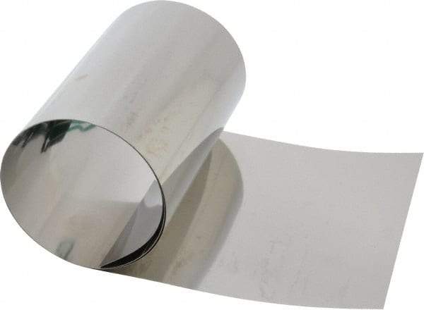 Made in USA - 50 Inch Long x 6 Inch Wide x 0.004 Inch Thick, Roll Shim Stock - Stainless Steel - Exact Tool & Supply