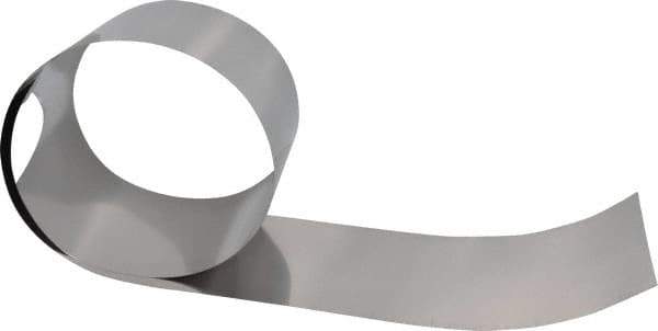 Made in USA - 50 Inch Long x 6 Inch Wide x 0.005 Inch Thick, Roll Shim Stock - Stainless Steel - Exact Tool & Supply