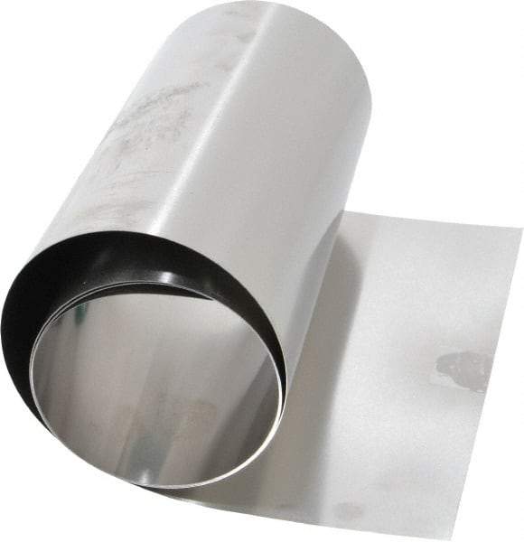 Made in USA - 50 Inch Long x 6 Inch Wide x 0.006 Inch Thick, Roll Shim Stock - Stainless Steel - Exact Tool & Supply