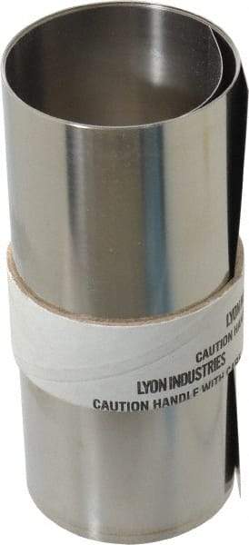Made in USA - 50 Inch Long x 6 Inch Wide x 0.008 Inch Thick, Roll Shim Stock - Stainless Steel - Exact Tool & Supply