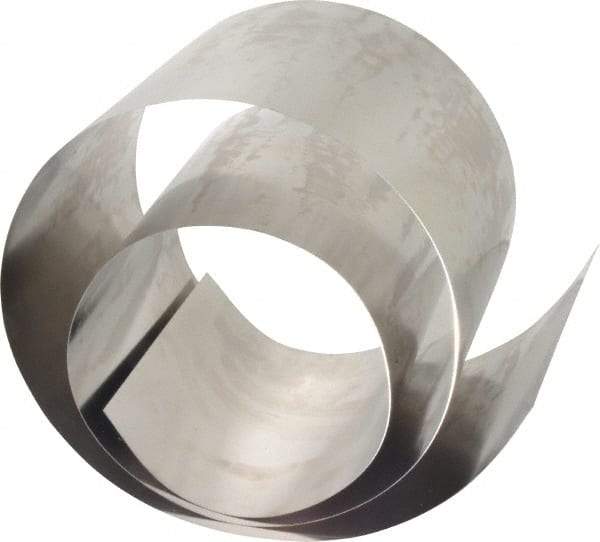 Made in USA - 50 Inch Long x 6 Inch Wide x 0.01 Inch Thick, Roll Shim Stock - Stainless Steel - Exact Tool & Supply