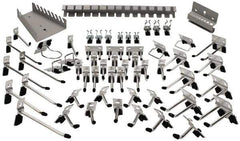 Kennedy - Tool Holder Sets For Square Hole Pegboard - Steel, 60 Piece Set - Exact Tool & Supply
