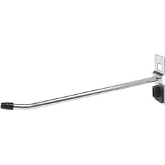 Kennedy - 1/4" Diam, 5-15/16" Long Single Angled End Pegboard Hook - Steel - Exact Tool & Supply