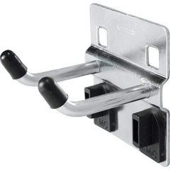Kennedy - 1" Long Double Vertical End Pegboard Hook - Steel - Exact Tool & Supply