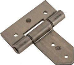 Made in USA - 3-3/4" Long x 2" Wide, Hinge - Aluminum, Brushed Finish - Exact Tool & Supply