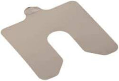 Made in USA - 20 Piece, 3 Inch Long x 3 Inch Wide x 0.001 Inch Thick, Slotted Shim Stock - Stainless Steel, 3/4 Inch Wide Slot - Exact Tool & Supply