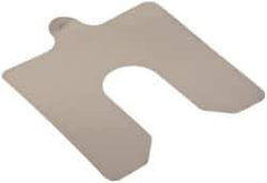Made in USA - 20 Piece, 4 Inch Long x 4 Inch Wide x 0.001 Inch Thick, Slotted Shim Stock - Stainless Steel, 1-1/4 Inch Wide Slot - Exact Tool & Supply