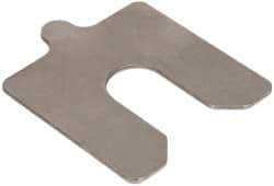 Made in USA - 5 Piece, 4 Inch Long x 4 Inch Wide x 0.125 Inch Thick, Slotted Shim Stock - Stainless Steel, 1-1/4 Inch Wide Slot - Exact Tool & Supply
