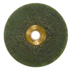 Anderson - 3" OD, 1/2" Arbor Hole, Crimped Steel Wheel Brush - 1/4" Face Width, 1" Trim Length, 0.014" Filament Diam, 20,000 RPM - Exact Tool & Supply