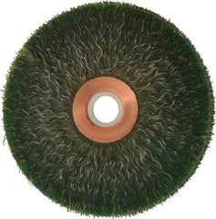 Anderson - 3" OD, 1/2" Arbor Hole, Crimped Steel Wheel Brush - 1/4" Face Width, 1" Trim Length, 0.0118" Filament Diam, 20,000 RPM - Exact Tool & Supply