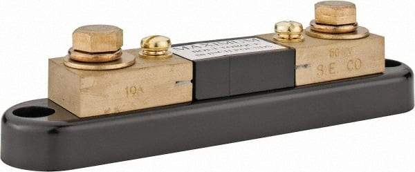 Simpson Electric - Panel Meter Portable Shunt - 10, 50 mV Drop, Screw Terminal, For Use with Falcon Series 200 mVDC Meters - Exact Tool & Supply