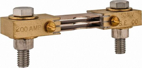Simpson Electric - Panel Meter Switchboard Shunt - 200, 50 mV Drop, Screw Terminal, For Use with Falcon Series 200 mVDC Meters - Exact Tool & Supply