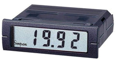 Simpson Electric - 3-1/2 Digits, Digital LCD, DC Milliamp, Panel Meter - 4-440 Hz, 250 VAC, 32 VDC, Red - Exact Tool & Supply