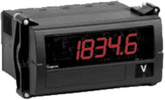 Simpson Electric - 4-1/2 Digits, Digital LED, DC Voltmeter, Panel Meter - 50/60 Hz, 9.9 Megohms, 120 VAC, 20 VDC, Red - Exact Tool & Supply