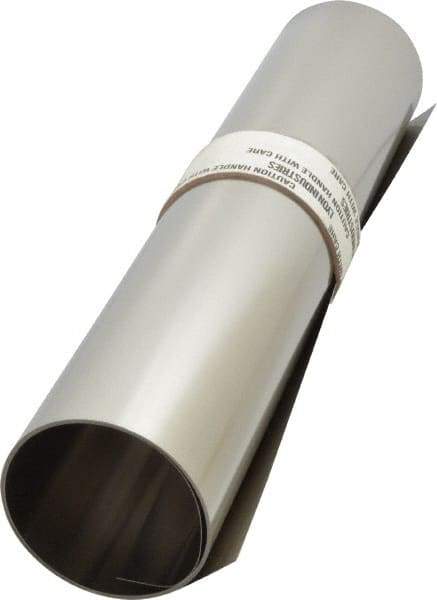 Made in USA - 50 Inch Long x 12 Inch Wide x 0.01 Inch Thick, Roll Shim Stock - Stainless Steel - Exact Tool & Supply