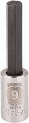 Armstrong - 3/8" Drive, 9mm Hex Bit Socket - 2-1/4" OAL, 1-9/16" Bit Length - Exact Tool & Supply