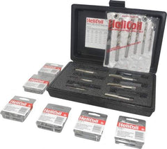 Heli-Coil - 60 Inserts, #10-32 - 1/2-20 Internal Thread, #10-32, 1/2-20, 1/4-28, 5/16-24, 3/8-24, 7/16-20 UNF, Thread Repair Kit - Includes Drill, Installation Tool and Tap - Exact Tool & Supply