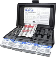 Heli-Coil - 48 Inserts, M5x0.80 - M10x1.25 Internal Thread, M10x1.25, M5x0.80, M6x1.00, M8x1.25 Metric, Thread Repair Kit - Includes Drill, Installation Tool and Tap - Exact Tool & Supply