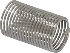 Heli-Coil - 5/8-18 UNF, 1-1/4" OAL, Free Running Helical Insert - 19-1/4 Free Coils, Tanged, 304 Stainless Steel, Bright Finish, 2D Insert Length - Exact Tool & Supply