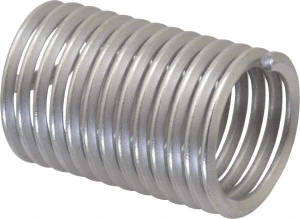 Heli-Coil - 3/4-10 UNC, 1-1/2" OAL, Free Running Helical Insert - 13 Free Coils, Tanged, 304 Stainless Steel, Bright Finish, 2D Insert Length - Exact Tool & Supply