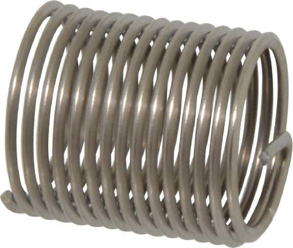 Heli-Coil - 3/4-16 UNF, 1-1/8" OAL, Free Running Helical Insert - 15-1/8 Free Coils, Tanged, 304 Stainless Steel, Bright Finish, 1-1/2D Insert Length - Exact Tool & Supply