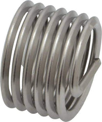 Heli-Coil - 1-8 UNC, 1" OAL, Free Running Helical Insert - 6-3/8 Free Coils, Tanged, 304 Stainless Steel, Bright Finish, 1D Insert Length - Exact Tool & Supply