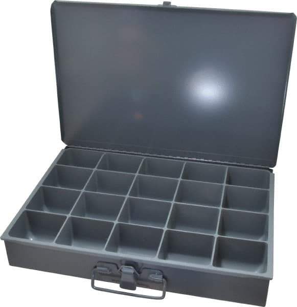 Durham - 20 Compartment Small Steel Storage Drawer - 13-3/8 Inches Wide x 9-1/4 Inches Deep - Exact Tool & Supply