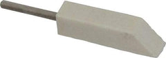 Made in USA - 3/8" Diam, 1/8" Shank Diam, Taper Shaped Mounted Bob - Medium Density, 1-1/2" Head Length, 1-1/2" Shank Length, Wool Felt, for Reciprocating Tools - Exact Tool & Supply