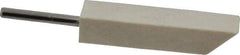 Made in USA - 3/8" Diam, 1/8" Shank Diam, Taper Shaped Mounted Bob - Hard Density, 1-3/4" Head Length, 1-1/2" Shank Length, Wool Felt, for Reciprocating Tools - Exact Tool & Supply