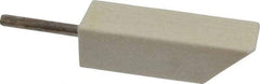 Made in USA - 1/2" Diam, 1/8" Shank Diam, Taper Shaped Mounted Bob - Hard Density, 1/2" Head Length, 1-1/2" Shank Length, Wool Felt, for Reciprocating Tools - Exact Tool & Supply